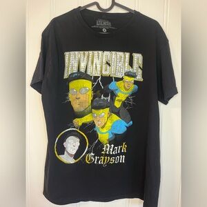 Invincible "Mark Grayson" Graphic Tee - Black with Yellow & Blue